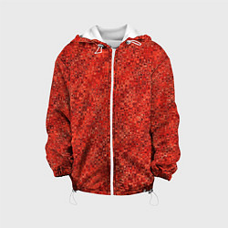 Детская куртка Морковный красный текстурированный узоры