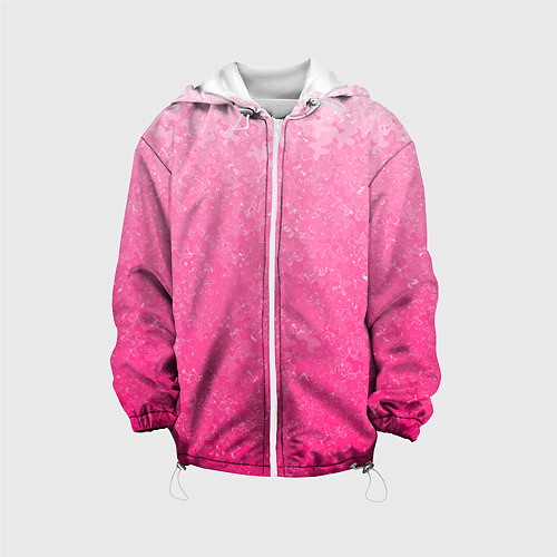 Детская куртка Розовый градиент с узором / 3D-Белый – фото 1