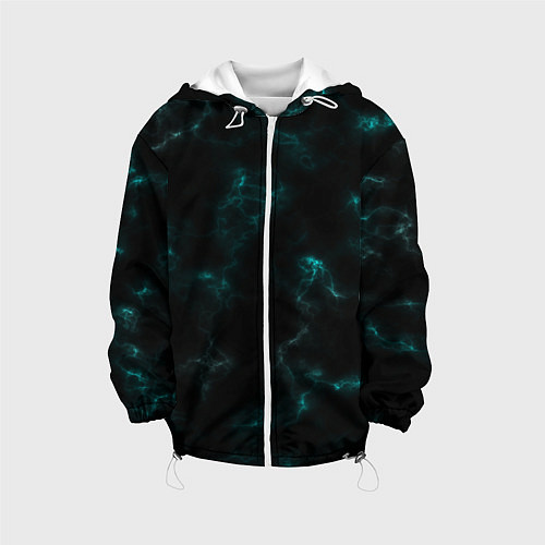 Детская куртка Color black turquoise / 3D-Белый – фото 1
