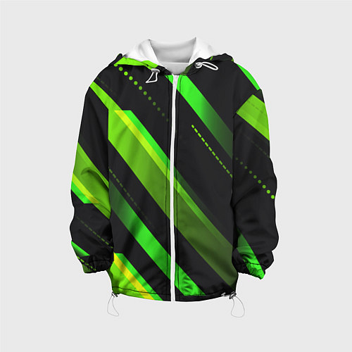 Детская куртка Color black green / 3D-Белый – фото 1