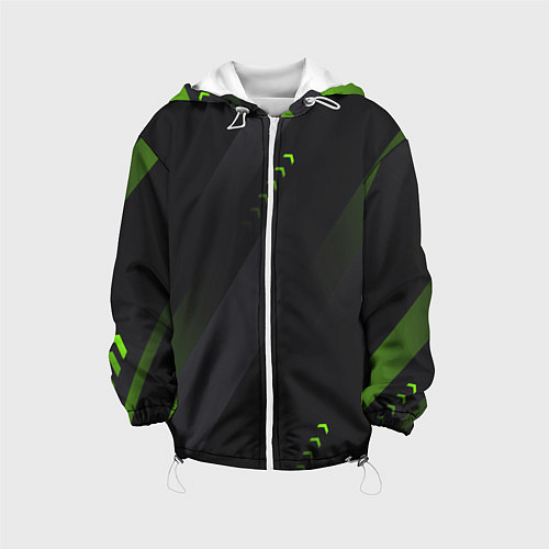 Детская куртка Color black green / 3D-Белый – фото 1