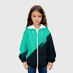 Куртка с капюшоном детская Color black light blue, цвет: 3D-белый — фото 2