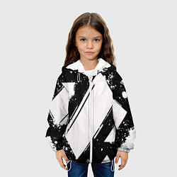 Куртка с капюшоном детская Color black white, цвет: 3D-белый — фото 2