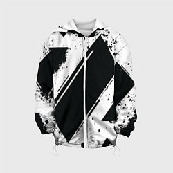Куртка с капюшоном детская Color black white, цвет: 3D-белый
