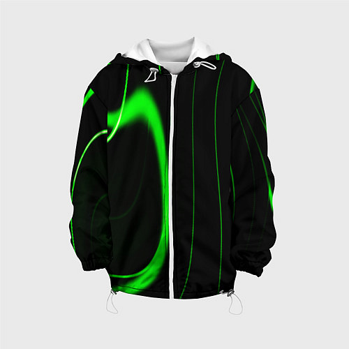 Детская куртка Color green light green black / 3D-Белый – фото 1