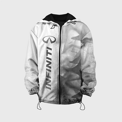 Детская куртка Infiniti - white gradient по-вертикали / 3D-Черный – фото 1