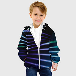 Куртка с капюшоном детская Color black blue, цвет: 3D-белый — фото 2