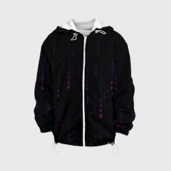 Куртка с капюшоном детская Color black pink, цвет: 3D-белый