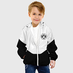 Куртка с капюшоном детская Borussia geometry, цвет: 3D-белый — фото 2