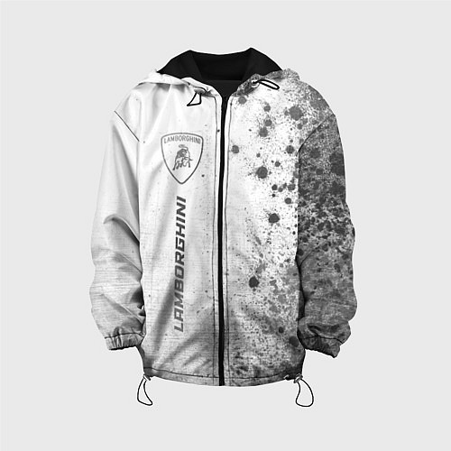Детская куртка Lamborghini - white gradient по-вертикали / 3D-Черный – фото 1