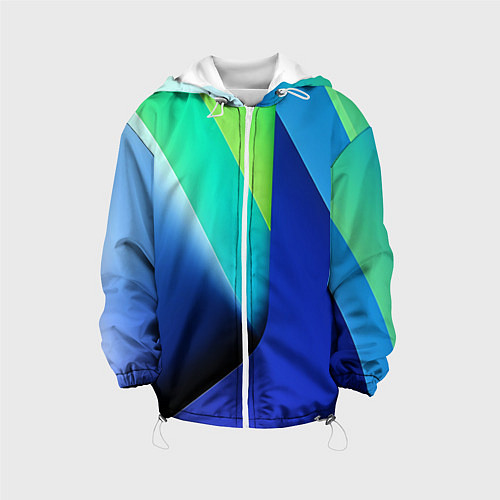 Детская куртка Color blue green / 3D-Белый – фото 1