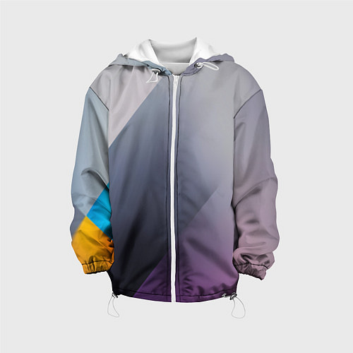 Детская куртка Color grey with stripes / 3D-Белый – фото 1