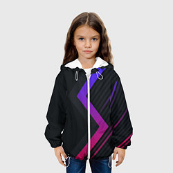 Куртка с капюшоном детская Color black line, цвет: 3D-белый — фото 2