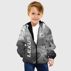 Куртка с капюшоном детская Lexus - grey gradient вертикально, цвет: 3D-черный — фото 2