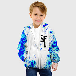 Куртка с капюшоном детская Sally Face краски, цвет: 3D-белый — фото 2