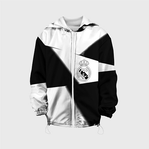 Детская куртка Real Madrid geometry black / 3D-Белый – фото 1