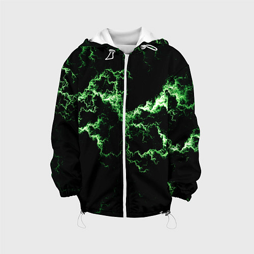 Детская куртка Lightning green glow / 3D-Белый – фото 1