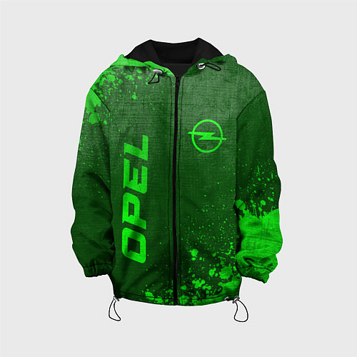 Детская куртка Opel - green gradient вертикально / 3D-Черный – фото 1