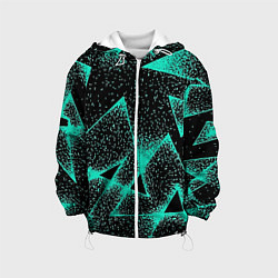 Куртка с капюшоном детская The triangle is light blue, цвет: 3D-белый