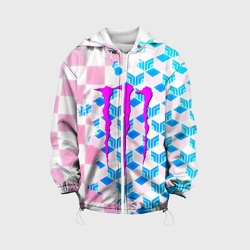 Детская куртка Monster energy neon anime / 3D-Белый – фото 1