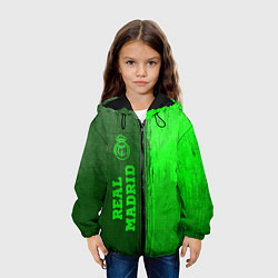 Куртка с капюшоном детская Real Madrid - green gradient по-вертикали, цвет: 3D-черный — фото 2
