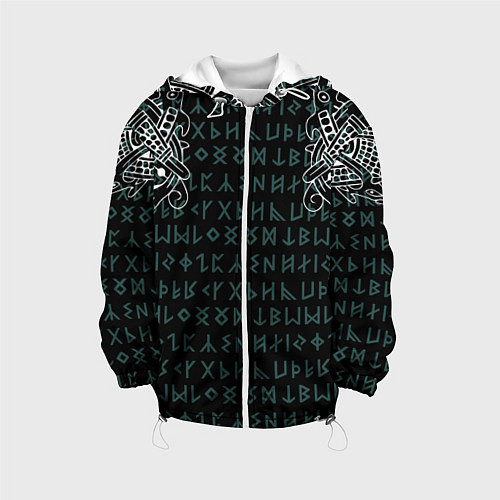 Детская куртка Руны и татуировки викингов / 3D-Белый – фото 1