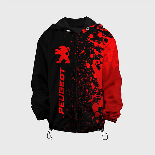 Детская куртка Peugeot - red gradient по-вертикали / 3D-Черный – фото 1