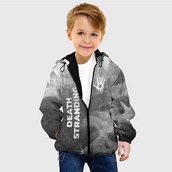 Куртка с капюшоном детская Death Stranding - grey gradient вертикально, цвет: 3D-черный — фото 2