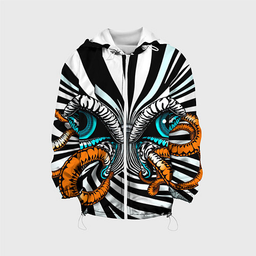 Детская куртка Глаз и щупальца / 3D-Белый – фото 1