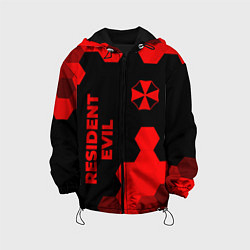 Куртка с капюшоном детская Resident Evil - red gradient вертикально, цвет: 3D-черный