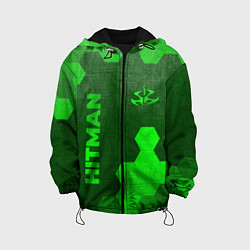 Детская куртка Hitman - green gradient вертикально