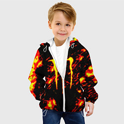 Куртка с капюшоном детская Monster energy огненное лого, цвет: 3D-белый — фото 2