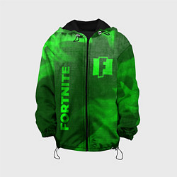 Детская куртка Fortnite - green gradient вертикально