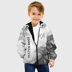 Куртка с капюшоном детская Watch Dogs - white gradient вертикально, цвет: 3D-черный — фото 2