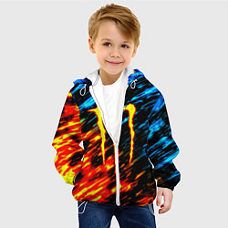 Куртка с капюшоном детская Monster energy огонь и лёд искры, цвет: 3D-белый — фото 2