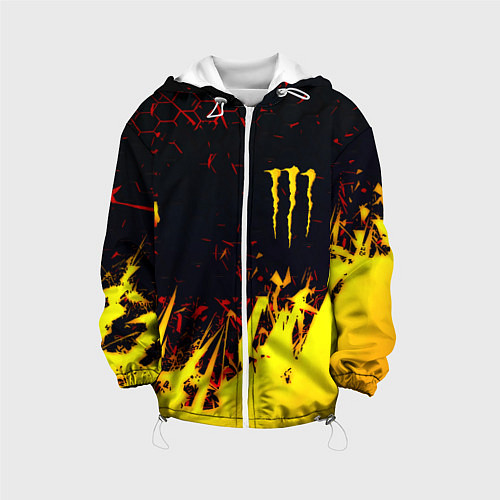 Детская куртка Monster energy абстрактные краски / 3D-Белый – фото 1
