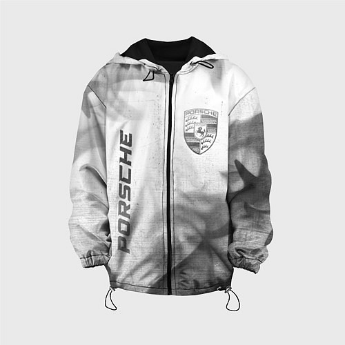 Детская куртка Porsche - white gradient вертикально / 3D-Черный – фото 1