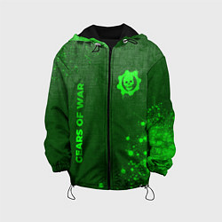 Куртка с капюшоном детская Gears of War - green gradient вертикально, цвет: 3D-черный