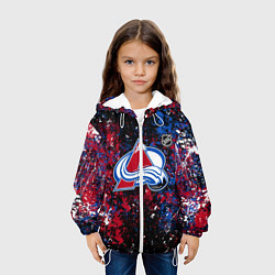 Куртка с капюшоном детская Colorado Avalanche NHL black, цвет: 3D-белый — фото 2