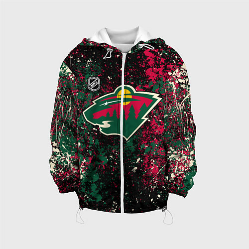 Детская куртка Minnesota Wild NHL black / 3D-Белый – фото 1