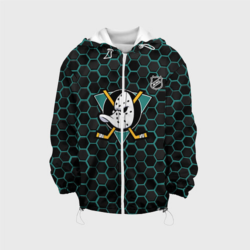 Детская куртка Анахайм Дакс - черные соты / 3D-Белый – фото 1