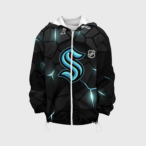 Детская куртка Сиэтл Кракен - НХЛ хоккей / 3D-Белый – фото 1