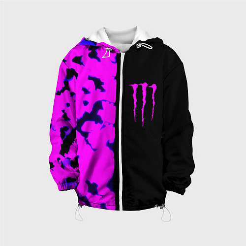 Детская куртка Monster energy neon camo / 3D-Белый – фото 1