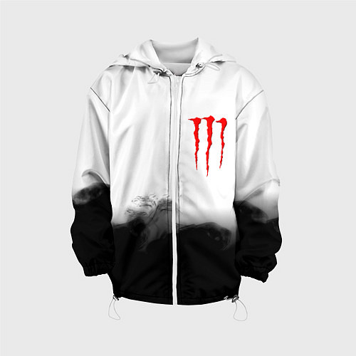 Детская куртка Monster energy splash smoke / 3D-Белый – фото 1