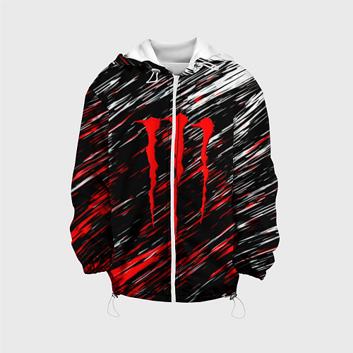 Детская куртка Monster energy полосы красок / 3D-Белый – фото 1