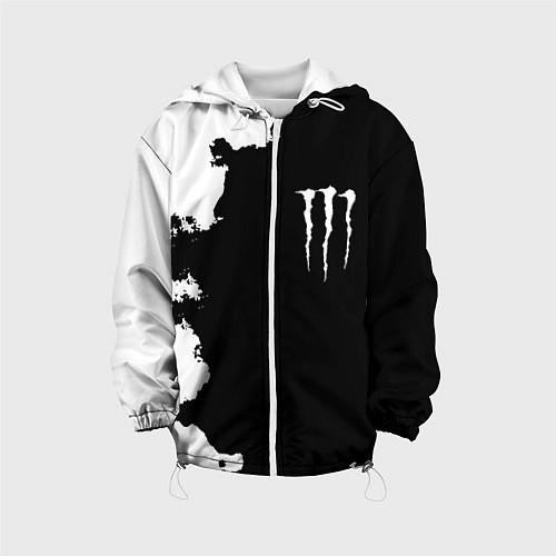 Детская куртка Monster energy краски белые / 3D-Белый – фото 1