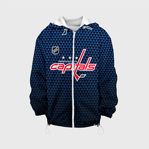 Детская куртка Вашингтон Кэпиталз - синий градиент / 3D-Белый – фото 1