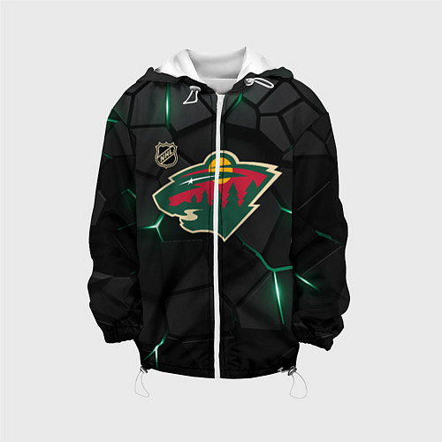 Детская куртка Миннесота Уайлд - плиты с подсветкой / 3D-Белый – фото 1