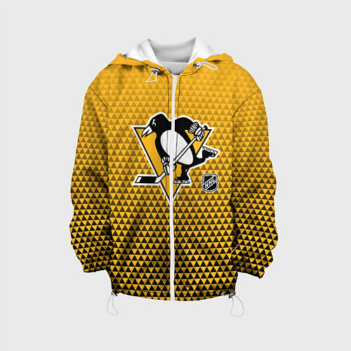 Детская куртка Питтсбург Пингвинз - черный и желтый / 3D-Белый – фото 1