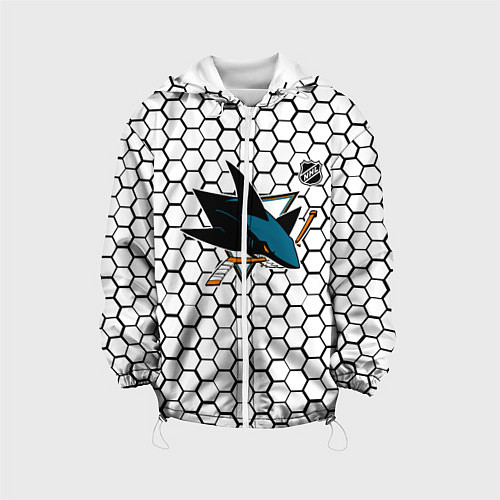 Детская куртка Сан Хосе Шаркс - белые плиты / 3D-Белый – фото 1